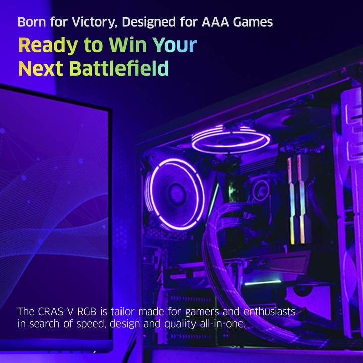 Produktbild Klevv 32GB (16GBx2) DDR5 CRAS V 6000MT/s Black Kit (2 x 16GB, 6000 MHz, DDR5-RAM, DIMM)