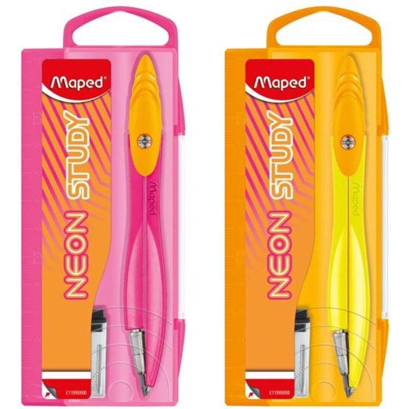 Maped Study Neon Kompass Mit EinsäTzen, Compasso, Multicolore