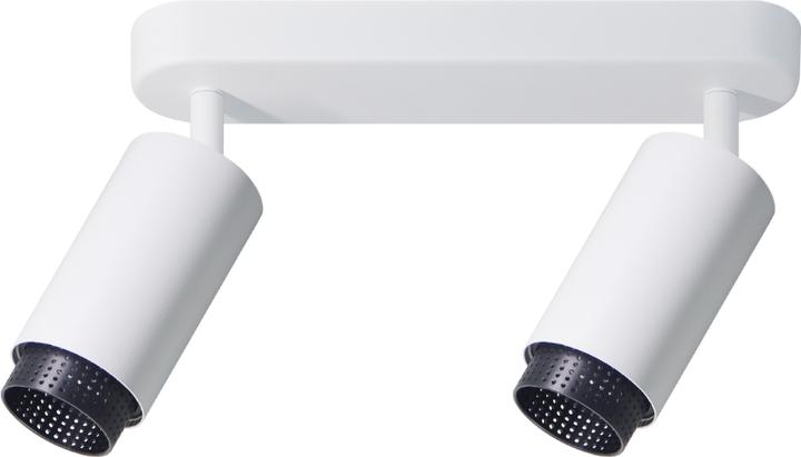 Actual product image Luxula Pivoting LED surface-mounted spot, 2-bulb, white/black (GU10)