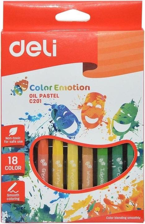 Deli Color Emotion Ölpastelle 18 DELI-Farben (18x)