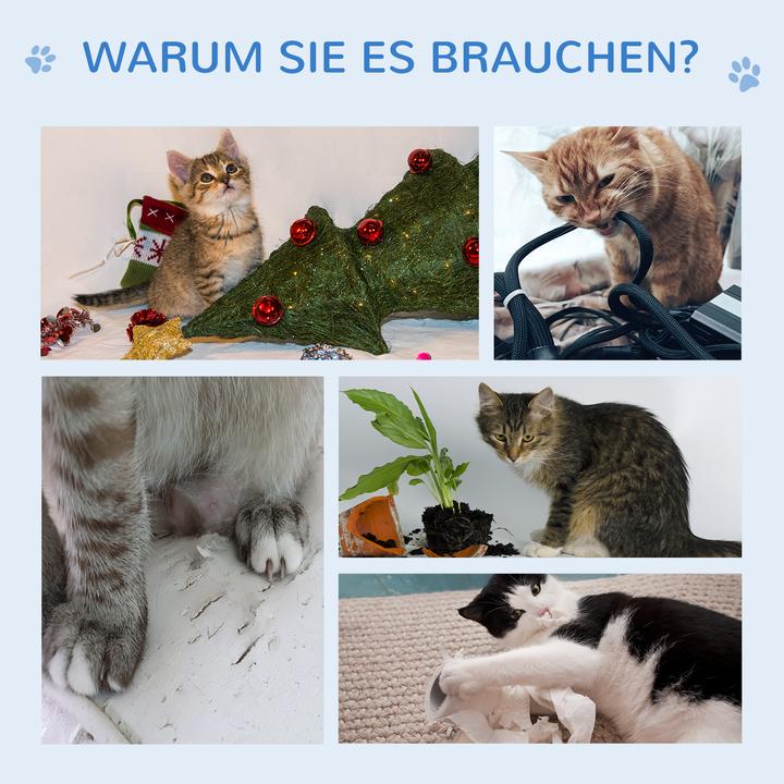 Produktbild PawHut Katzenkratzbaum (120 cm, Grau)