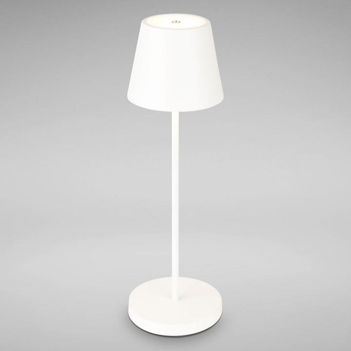 Actual product image B.K.Licht Rechargeable LED table lamp, white, 1xLED board/2.6W (240 lm)
