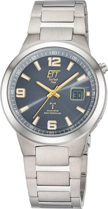 Produktbild ETT Eco Tech Time EGT-11708-52M Herrenuhr Funk Solar Drive Everest Gents Titan 41mm 5ATM (Analoguhr, Digitaluhr, Funkuhr, 41 mm)