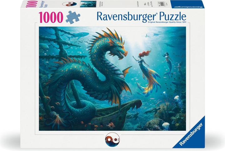 Immagine prodotto Ravensburger Puzzle 12001434 - Fondali incantati: drago, sirena e tartarughe - Puzzle da 1000 pezzi (1000 pezzi)