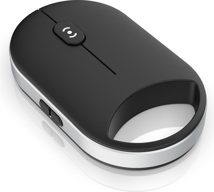 CSL Ergonomische Funkmaus für Rechts/Linkshänder, Dual BT & 2,4 GHz, 2477 DPI, leise, USB-C, 2 Geräte (Docking, Wireless)