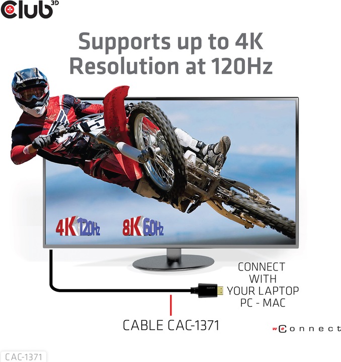 Image du produit Club 3D HDMI (Typ A) — HDMI (Typ A) (3 m, HDMI)