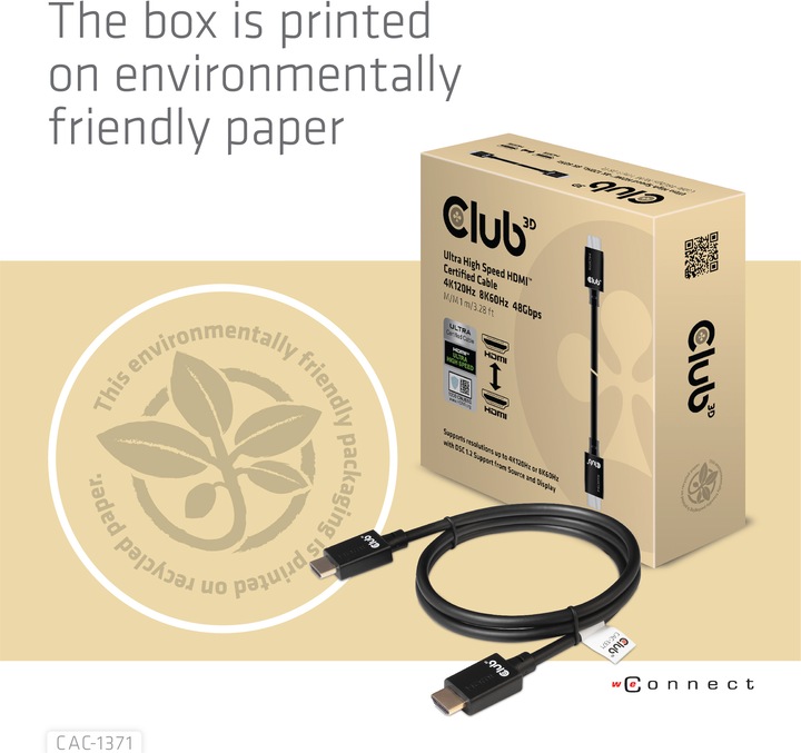 Image du produit Club 3D HDMI (Typ A) — HDMI (Typ A) (3 m, HDMI)