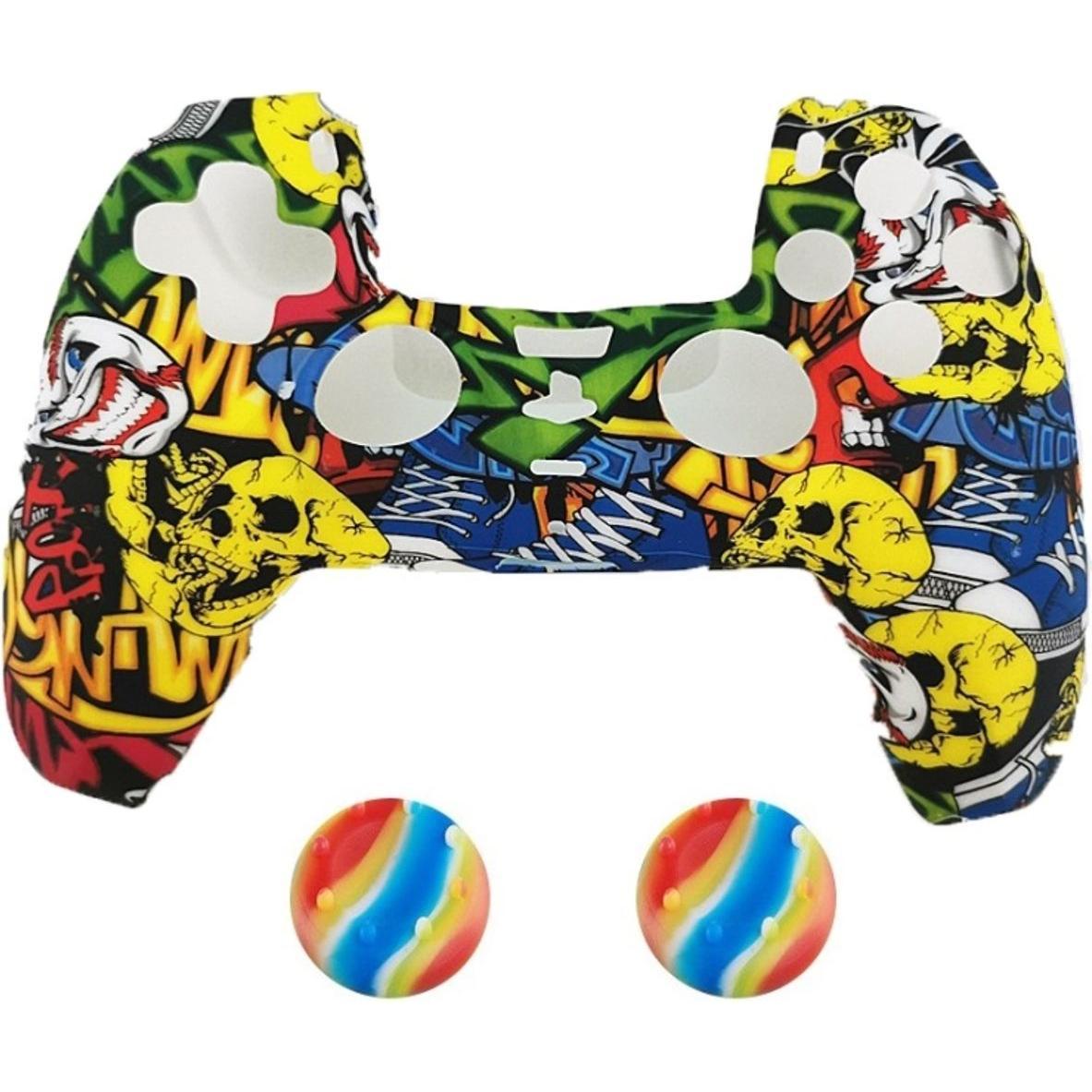 Thumbnail - König Design 2 x Schutzhülle für Playstation 5 DualSense Controller Skin Silikon Schutz Motiv (Playstation Classic), Gam...