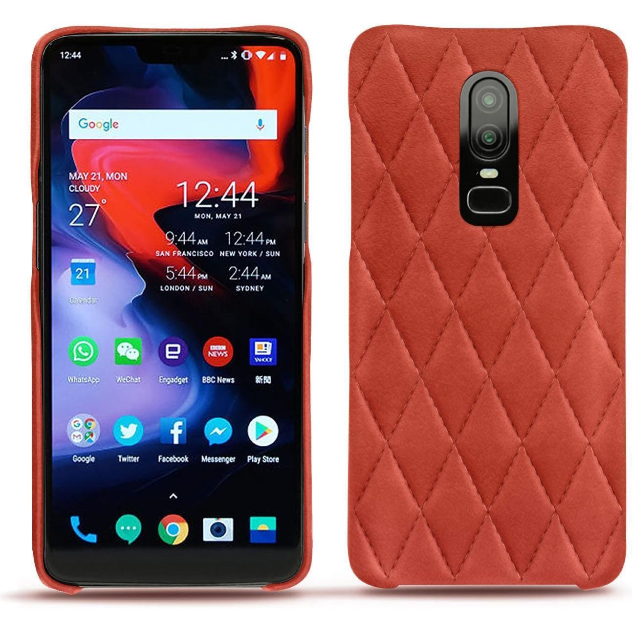 Noreve Lederschutzhülle (OnePlus 6), Smartphone Hülle, Orange