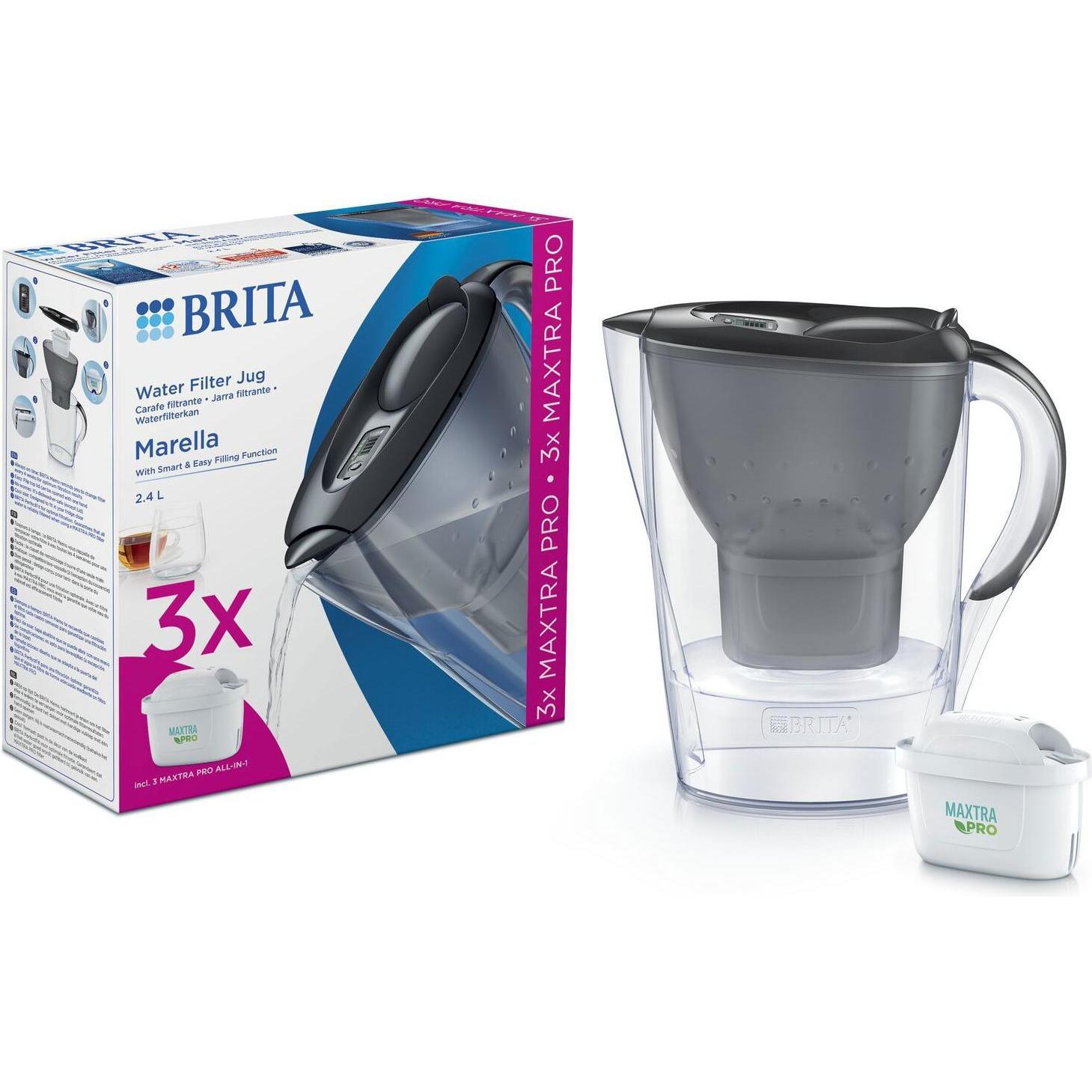 Brita Caraffa filtrante per acqua, Caraffa filtrante, Grigio