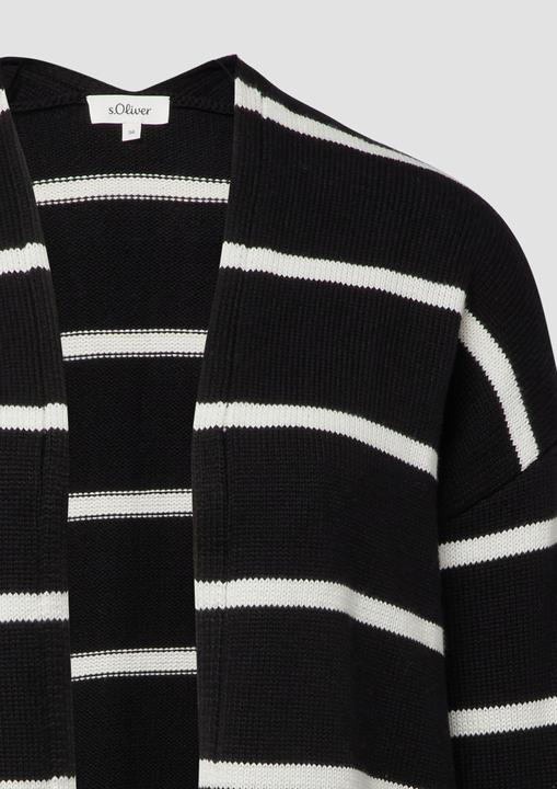 Produktbild s.Oliver Strickjacke Gestreifter Cardigan aus Baumwollmix (44)