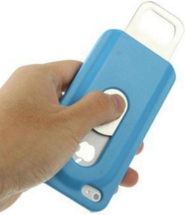 Produktbild König Design Schutzhülle Hard Case Flaschenöffner Hülle für Handy iPhone 4 & 4S Blau (Apple iPhone 4, LG G4s)