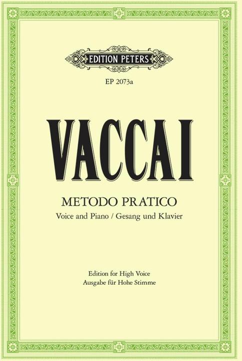 Image du produit Metodo Pratico di Canto Italiano (Allemand, Nicola Vaccai, 2017)
