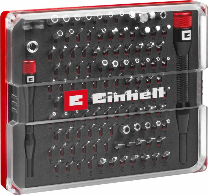 Produktbild Einhell 115040 Bit-Set 114teilig Spanner, JIS, T-Profil, Gamebit, Sim-Eject-Bit (Innensechskant, Spanner Head für Zweilochmuttern)
