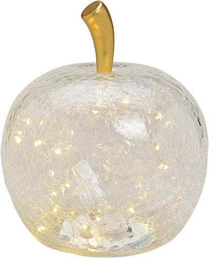 Produktbild G. Wurm Apfel mit 40er LED, mit Timer, aus Glas Transparen