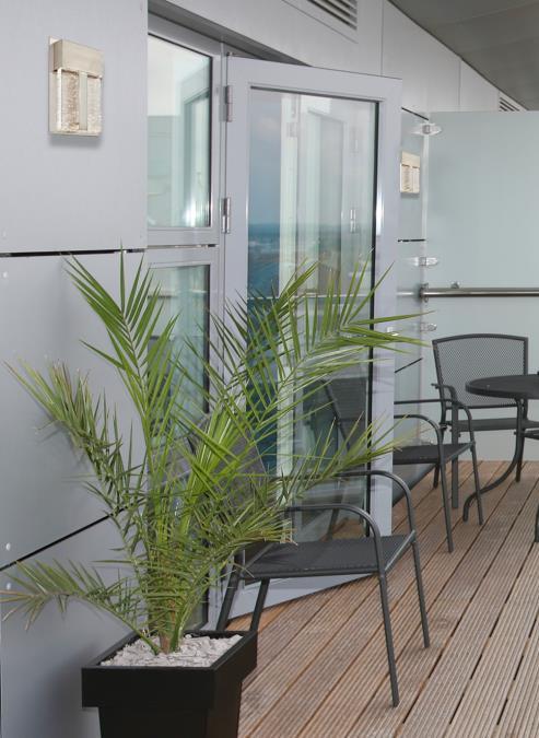 Actual product image Westinghouse Dimmable LED Outdoor Wall Light Cava II Nickel (720 lm, IP44)