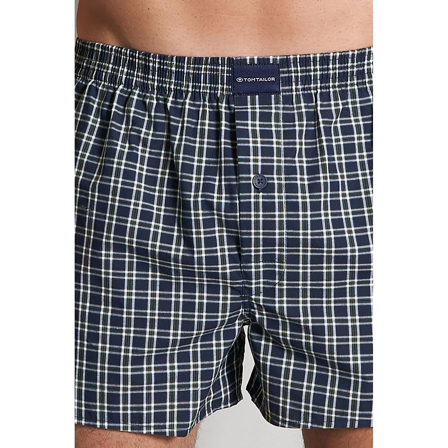 Thumbnail - Tom Tailor, Herren, Unterhosen, Web Boxer, Grün, (L, 2er Pack)