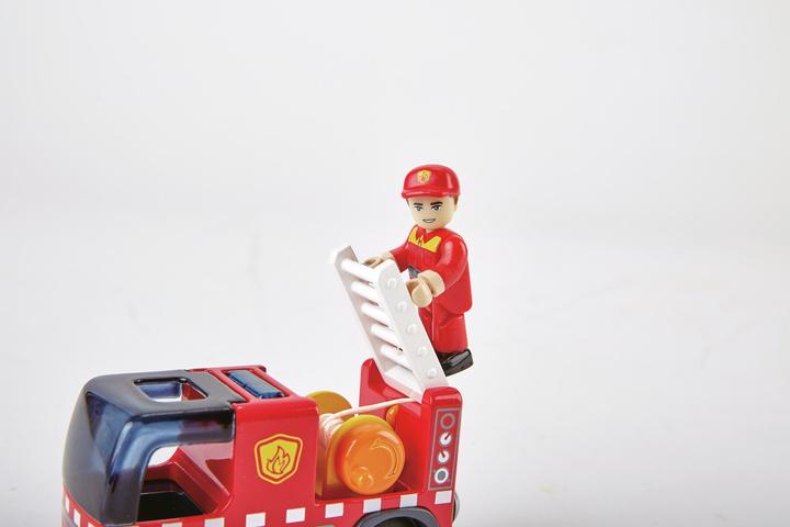 Actual product image Hape Fire engine with siren