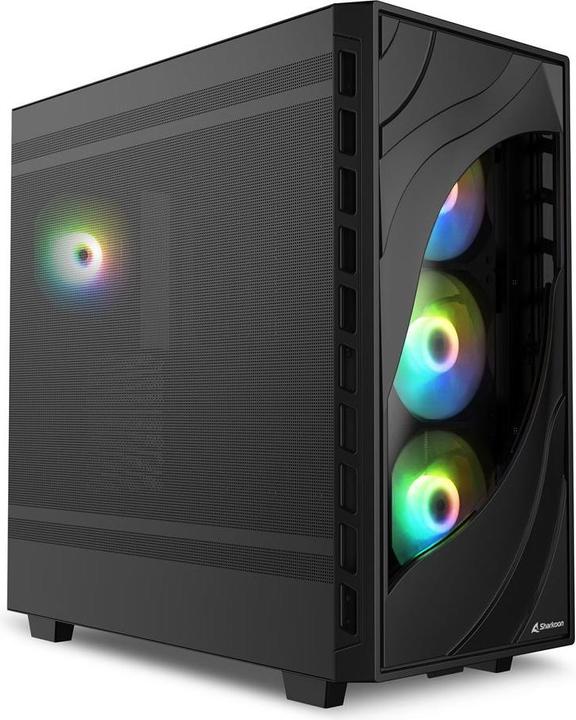 Produktbild Sharkoon Rebel C80M RGB ATX Black (schwarz) (mATX, Mini-ITX, ATX)