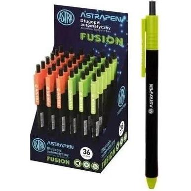 Astra, Penne, Automatischer Kugelschreiber. Fusionsdreieck 0,6 mm (36 Stück) (Arancia, Verde, 36 x)