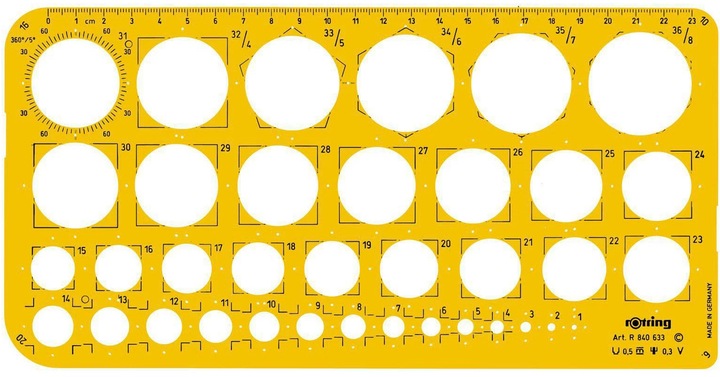 Actual product image Rotring Circle Template (255 mm)