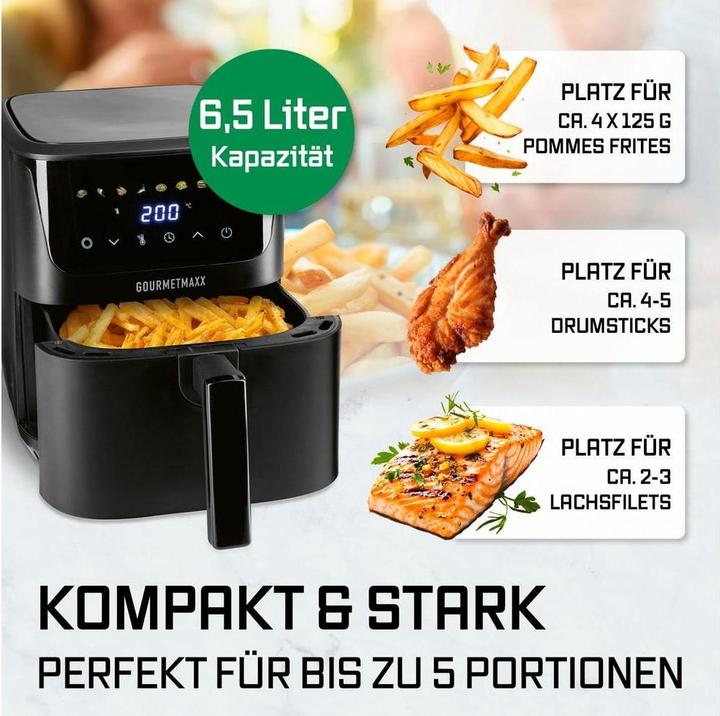 Produktbild Gourmetmaxx Heissluft-Fritteuse 6.5 l