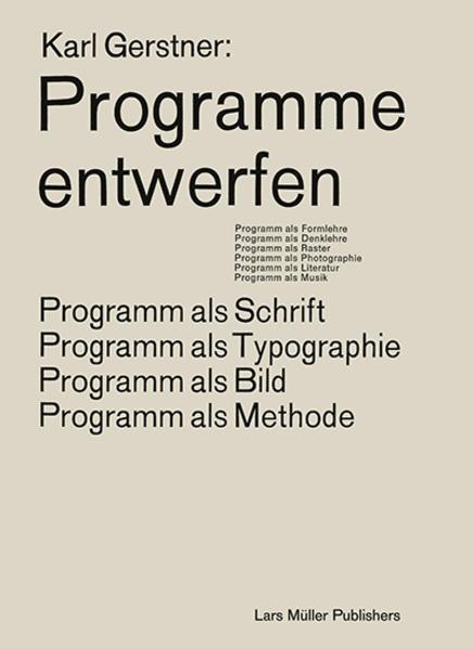 Actual product image Programme entwerfen (German, Karl Gerstner, 2020)