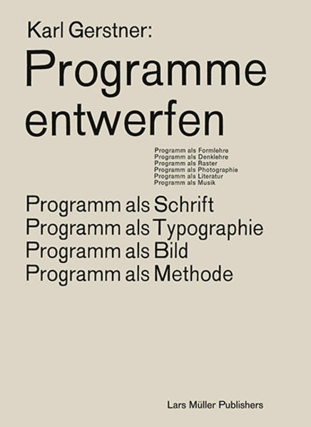 Produktbild Programme entwerfen (Deutsch, Karl Gerstner, 2020)