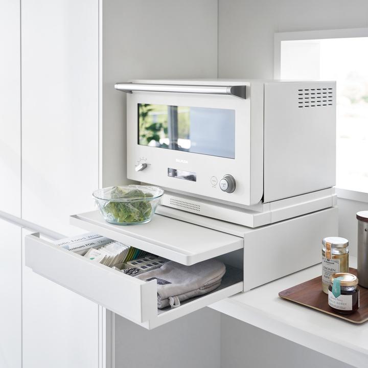 Image du produit Yamazaki Tablette coulissante avec tiroir pour la ligne de cuisine TOWER