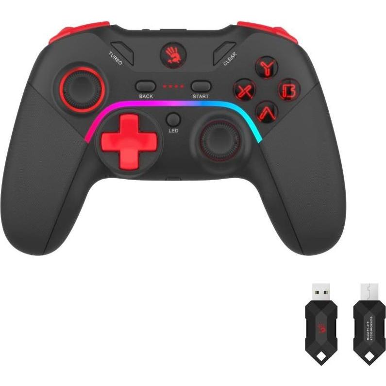 A4Tech Bloody GPW70 nero / Gamepad / PS3 / PC / Switch / Android / 2,4 GHz / USB-C (PS3, PC, Switch, Android), Controller gaming, Nero