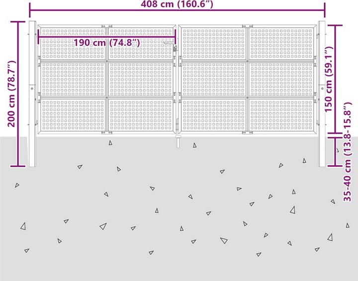 Produktbild vidaXL Gartentor