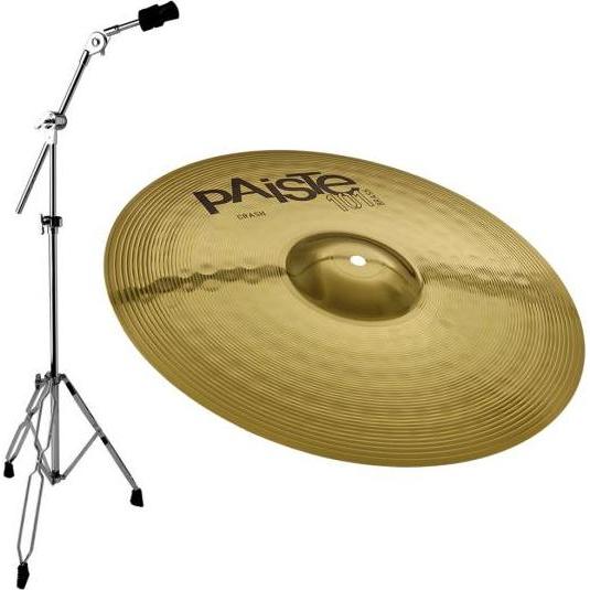 Paiste 101 Crash Ride 18 mit Galgenbeckenständer (Perkussion), Becken