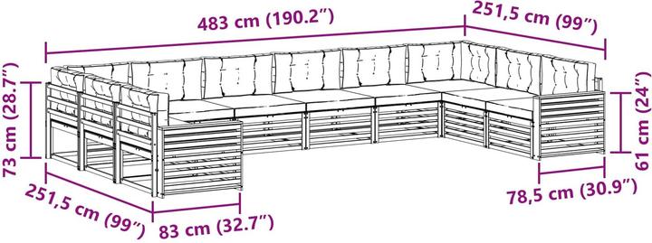 Produktbild vidaXL Outdoor-Sofa