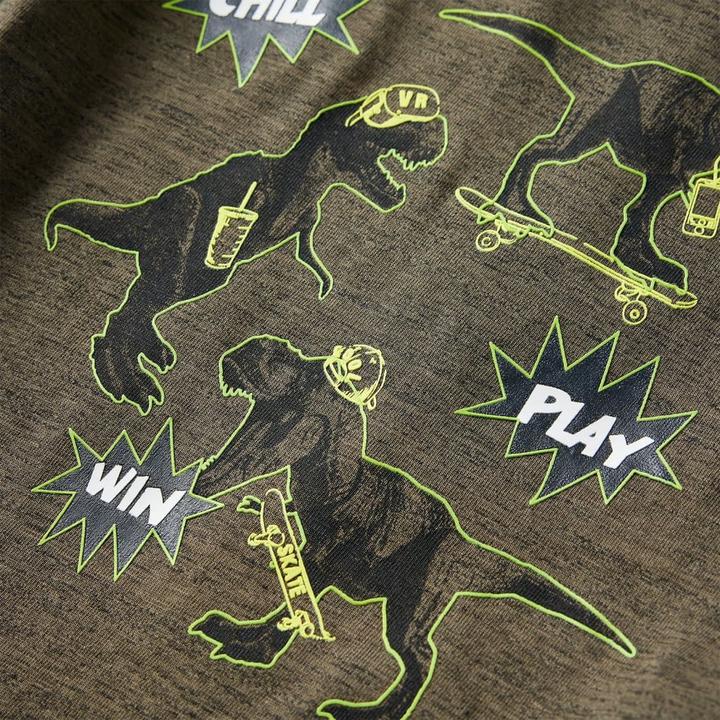 Immagine prodotto vidaXL Camicia da bambino a maniche lunghe color kaki scuro melange 116,Materiale: 80 (116)