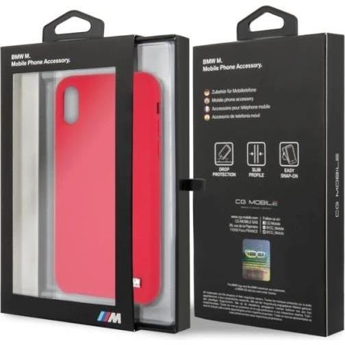 Thumbnail - BMW Etui hardcase BMHCPXMSILRE iPhone X /Xs czerwony/red Silicone M Collection (Apple iPhone XS, Apple iPhone X), Smartp...