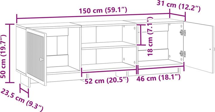 Image du produit vidaXL TV-Schränk (150 x 31 x 50 cm)