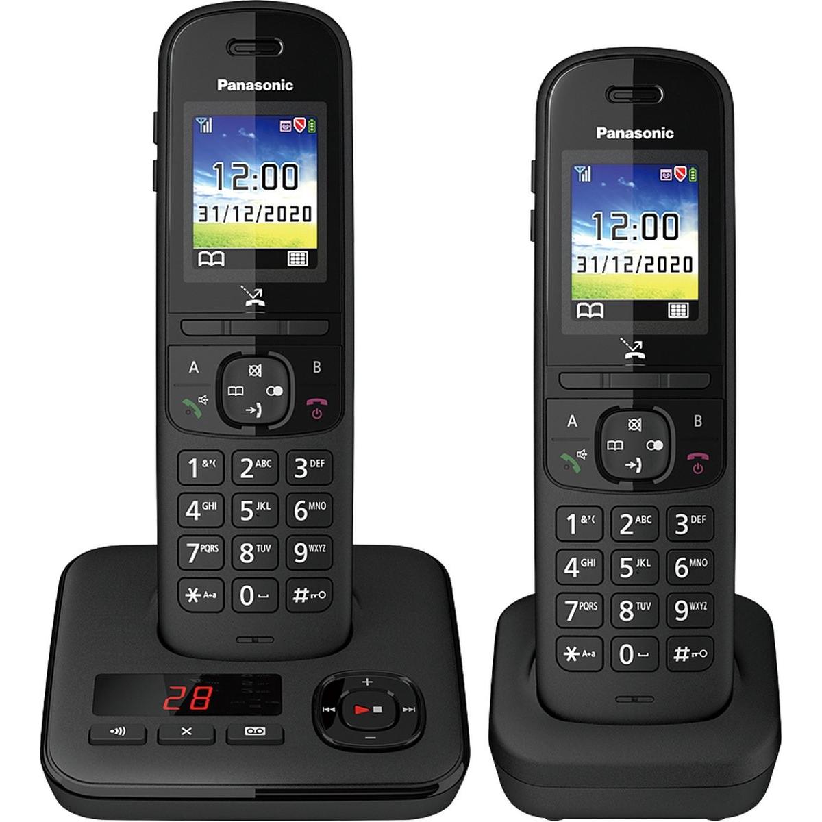 Panasonic KX-TGH722 Duo Zwart, Telefon, Schwarz