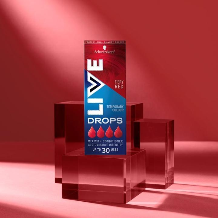 Produktbild Schwarzkopf LIVE Drops Haarfarbe waschbar - Feuriges Rot 30 ml (Fiery Red)