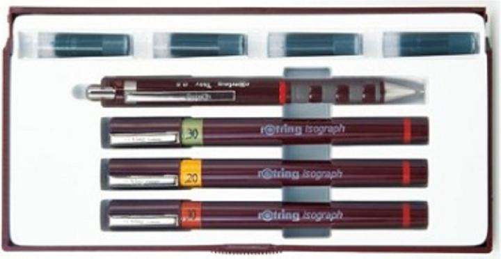 Rotring Stylo à encre Isograph (Brown, 4 x)
