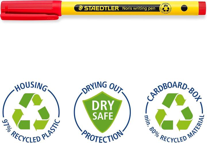 Produktbild Staedtler Noris 307-2 Fineliner Rot 0.6 mm 1 St. (Rot, Gelb, 1 x)