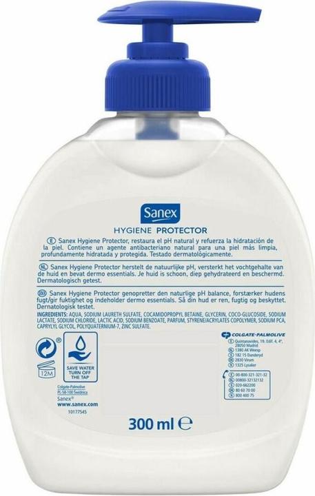 Actual product image Sanex Dermo Protector Hand Soap 250ml (Liquid soap, 250 ml)