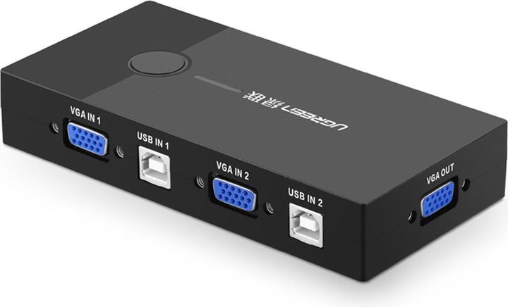 Ugreen 30357 KVM Switch Box 2 ports VGA Video Adapter 2 in 1 (black)