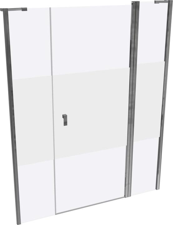 Actual product image Hüppe Design pure 4-corner swing door with fixed segment and side panel in niche, width:160cm height:200cm (211 cm, 160 cm, 200 cm)