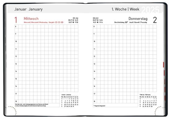 Nährwerte und Zutaten Handwerker-Kalender PVC schwarz 2025 (Deutsch)