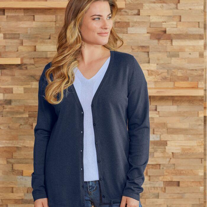 Produktbild Artime Gemusterter V-Neck Cardigan, weiche Qualität, ca. 62 cm (M)