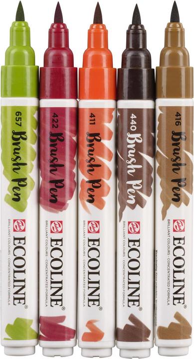 Image du produit Talens Set de stylos pinceaux Ecoline (Multicolore, 5 x)