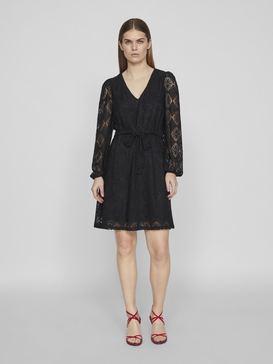 Produktbild Vila Tie Waist Kleid mit langen Ärmeln (S)