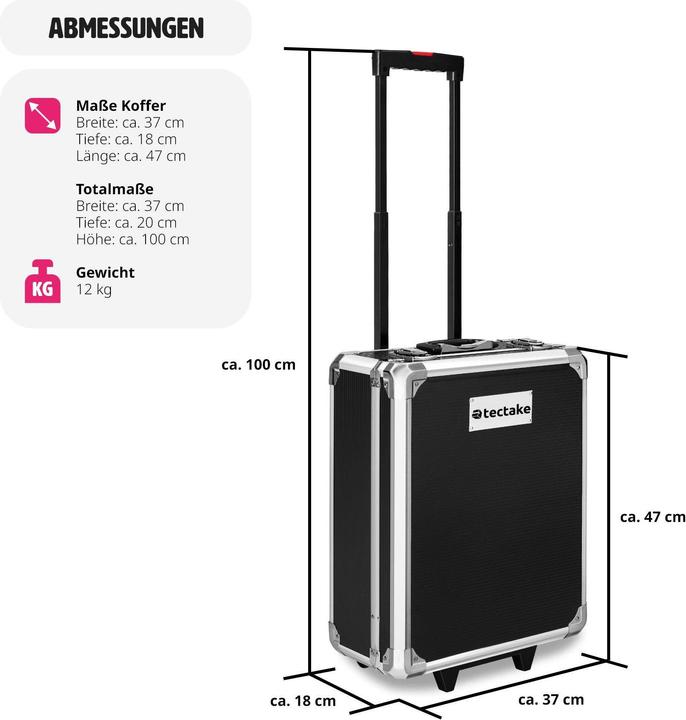 Produktbild tectake Trolley Werkzeugkoffer (1200 Teile)