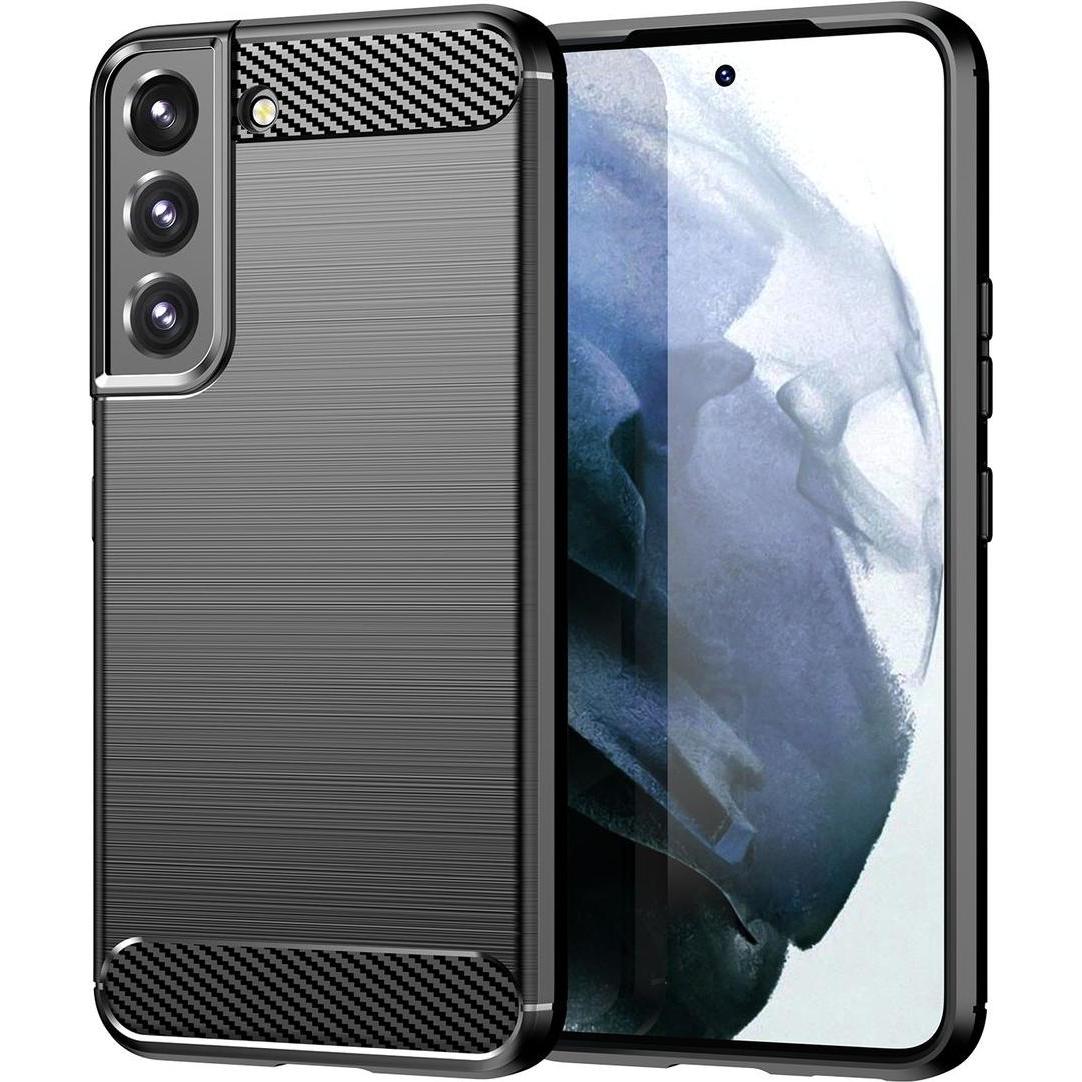 König Design Hülle Handy Schutz für Samsung Galaxy S23 Plus Ultra Case Cover Carbon Optik Neu (Samsung Galaxy S23+), Sma...