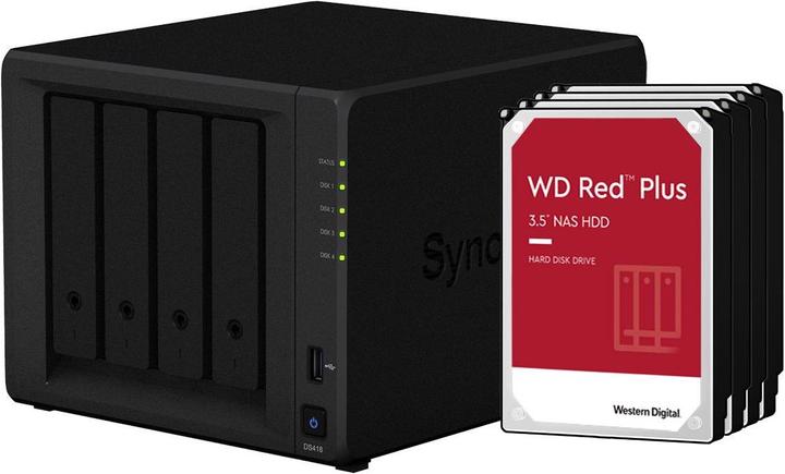 Produktbild Synology Ds418 (4 x 3 TB, WD Red Plus)